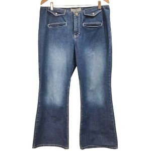 Tommy Hilfiger 14 Vintage 2002 Y2K Wide Leg Flare Women’s Jeans Nautical